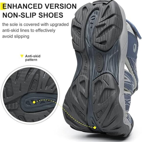 Dannto Women's 6-11 US Sport Hiking Sandals Blue Closed Toe Outdoor Athletic Wal - Picture 6 of 13